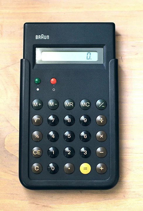 Braun ET66 calculator designed by Dieter Rams and Dietrich Lubs